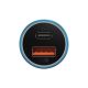 3. Baseus Golden Contactor Max szybka ładowarka samochodowa USB + USB typu C 60 W Quick Charge niebieski (CGJM000103)
