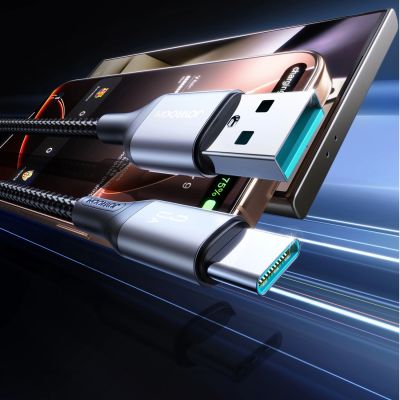 2. Kabel Joyroom S-A28 Flash Series 3A USB-A - USB-C 2m - czarny