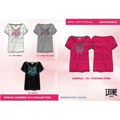 3. T-shirt damski LEONE LW1035/S16 szary "M"