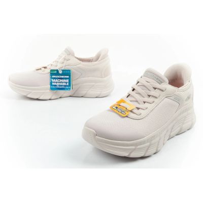 8. Skechers buty damskie sportowe Bobs B Flex SLIP-INS ecru wygodne