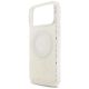 6. Etui Guess IML Flowers Electro Pearl Strap MagSafe na iPhone 17 Pro Max - białe