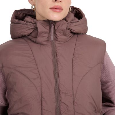 4. Kamizelka damska 4F F299 ciemny brązowy 4FWAW25TVJAF299 80S