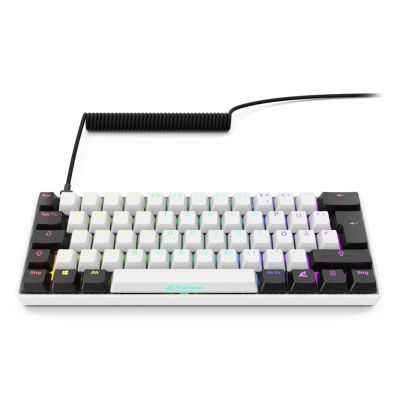 3. Klawiatura Sharkoon Gaming Keyboard Skiller SGK50S4 Gen2 biało-żółte RGB