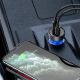 8. Baseus ładowarka samochodowa USB / USB Typ C 65 W 5 A SCP Quick Charge 4.0+ Power Delivery 3.0 ekran LCD szary (CCKX-C0G)