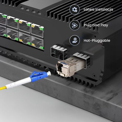 3. Extralink SFP+ 10G | Moduł SFP+ WDM | 10Gbps 1270/1330nm, single mode, 20km, LC, DOM, para, dedykowany dla HP/ARUBA