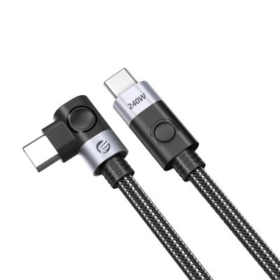 3. Kabel kątowy Orico CW240 USB-C do USB-C PD 240 W 1 m - czarny