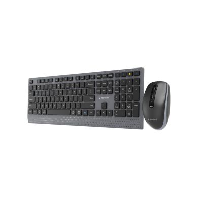 5. GEMBIRD BEZPRZEWODOWY ZESTAW KLAWIATURY + MYSZ DUAL MODE, 2.4 GHZ + BT, SLIM, UKŁAD US, KOLOR CZARNY