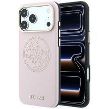Etui Guess Perforated 4G Gold Logo Magsafe na iPhone 17 Pro Max / 18 Pro Max - różowe