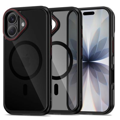 Etui Tech-Protect MagHybrid MagSafe na iPhone 17 - czarno-czerwone