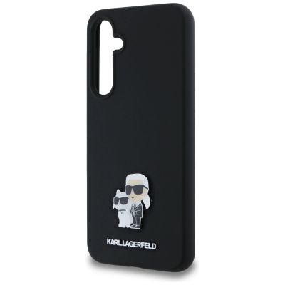 6. Etui Karl Lagerfeld Silicone Karl&Choupette Metal Pin na Samsung Galaxy A35 - czarne