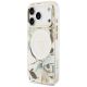 2. Etui Guess IML Glitter Flowers Triangle MagSafe na iPhone 18 Pro Max / 17 Pro Max - białe