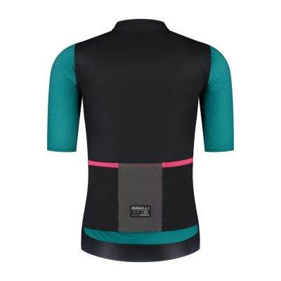 3. Rogelli koszulka damska FAST czarno-turkusowa XL