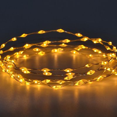 3. LAMPKI DRUCIKI NA BATERIE GIRLANDA 90 LED CIEPŁY BIAŁY FLASH LUCA