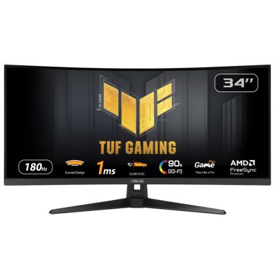 12. ASUS TUF Gaming VG34VQ3B monitor komputerowy 86,4 cm (34") 3440 x 1440 px UltraWide Quad HD LED Czarny