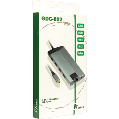 5. Inter-Tech GDC-802 Przewodowa USB 3.2 Gen 1 (3.1 Gen 1) Type-C Szary