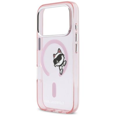6. Etui Karl Lagerfeld IML Peekaboo MagSafe na iPhone 17 Pro - różowe