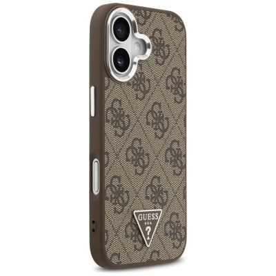 4. Etui Guess 4G Triangle Logo MagSafe na iPhone 17 - brązowe