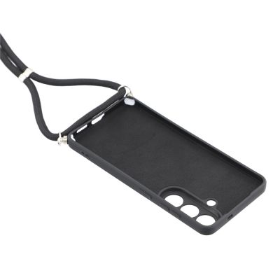 5. Etui na Samsung Galaxy A37 5G z wyściółką z włókna i paskiem crossbody - czarne