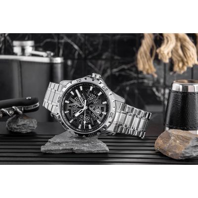 5. Zegarek Męski Skmei 9337SIBK + BOX