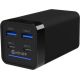 10. eSTUFF ES635200 ładowarka do urządzeń przenośnych Laptop Czarny Prąd przemienny Szybkie ładowanie Wewnętrzna
