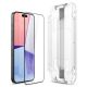 4. Szkło hartowane Spigen Glas.tR EZ Fit FC na iPhone 15 Pro - czarne 2 szt.