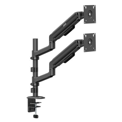 5. ERGO OFFICE UCHWYT / WIESZAK NA 2 MONITORY, SPRĘŻYNA GAZOWA, 17"-32", 1-10KG, CZARNY MAT, ER-692 B