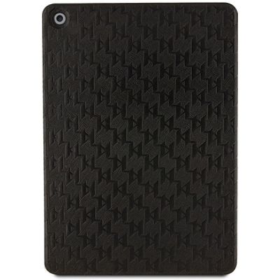 2. Etui Karl Lagerfeld Saffiano Monogram Ikonik na iPad 10.2" 2019 (7 gen.) Folio Magnet Allover Cover - czarne