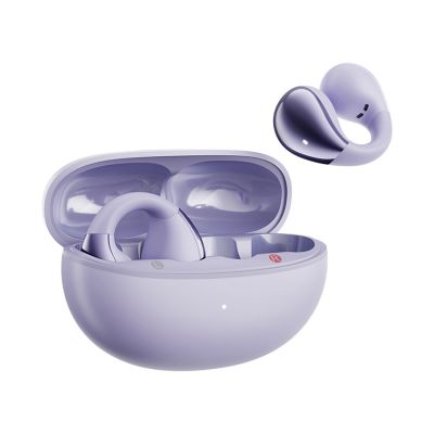2. Słuchawki OWS QCY Crossky C30 z klipsem IPX4 Bluetooth 5.4 - fioletowe