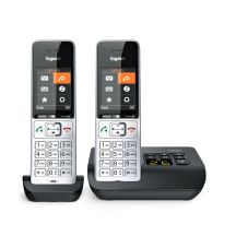 Telefon analogowy/DECT Gigaset COMFORT 500A duo Nazwa i identyfikacja dzwoniącego Czarny, Srebrny