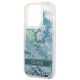 6. Etui Guess Flower Liquid Glitter na iPhone 14 Pro - zielone