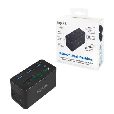 9. Logilink Stacja dokująca USB 3.2 (G1) HDMI, 10-portowa, PD4