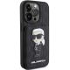 4. Etui Karl Lagerfeld Saffiano Cardslots and Stand Monogram Ikonik Patch do iPhone 15 Pro - czarne