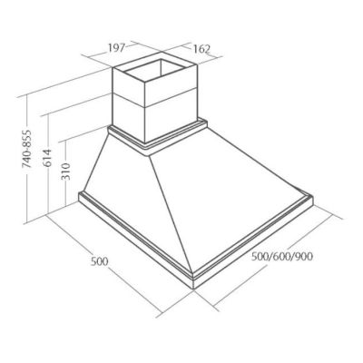 2. Okap przyścienny rustykalny AKPO WK-4 RUSTICA ECO 60 Ecru kremowy