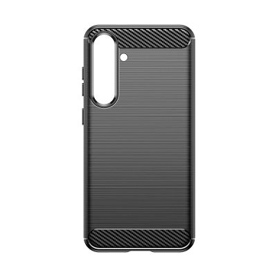 6. Etui do Carbon Case Samsung Galaxy S24+ elastyczny silikonowy karbonowy pokrowiec - czarny