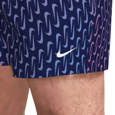 4. Spodenki kąpielowe Nike Breaker Swoosh Link Midnig granatowo-różowo-fioletowe NESSG577 440