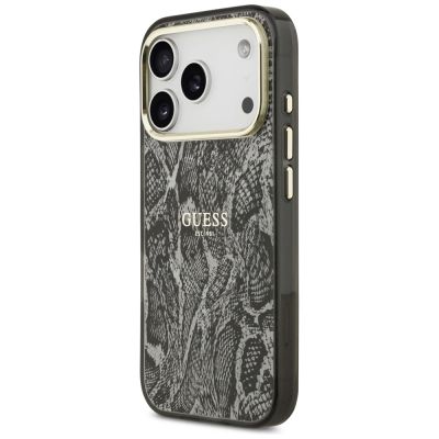 2. Etui Guess Python Pattern MagSafe na iPhone 17 Pro / 18 Pro - czarne