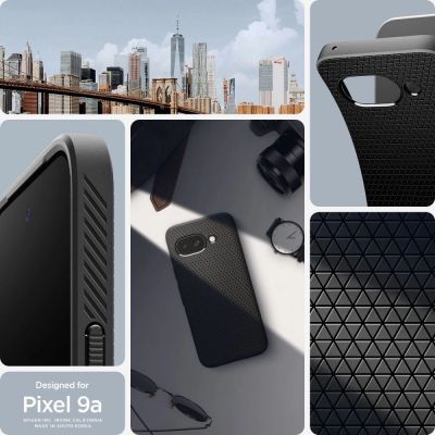 12. Etui Spigen Liquid Air na Google Pixel 9A - czarny mat