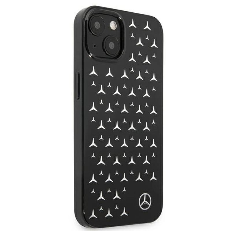 4. Etui Mercedes Silver Stars Pattern na iPhone 13 mini - czarne