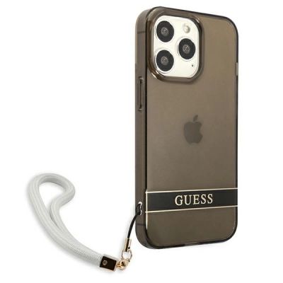4. Etui Guess Translucent Strap na iPhone 13 Pro / iPhone 13 - czarne