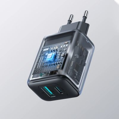 13. Ładowarka Joyroom JR-TCF13 sieciowa USB-C / USB-A 25W SFC / PPS / PD - czarna