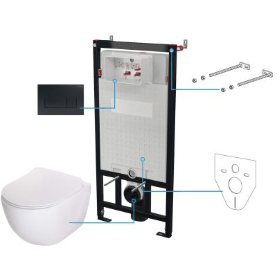 Zestaw WC podtynkowy 6 w 1