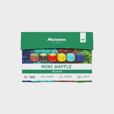2. Klocki konstrukcyjne Marioinex Mini Waffle, 302 elementy