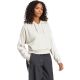 10. Bluza damska adidas Essentials 3-Stripes French Terry Quarter-Zip Hoodie beżowa JN1958