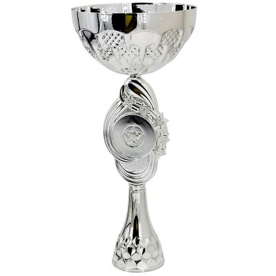PUCHAR METALOWY SREBRNY 32,5 CM TRYUMF