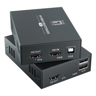 LevelOne HVE-8111 przedłużacz AV Nadajnik i odbiornik AV Czarny