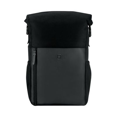 Wenger, UrbanOne Roll-Top 15.6" Laptop Backpack,Black