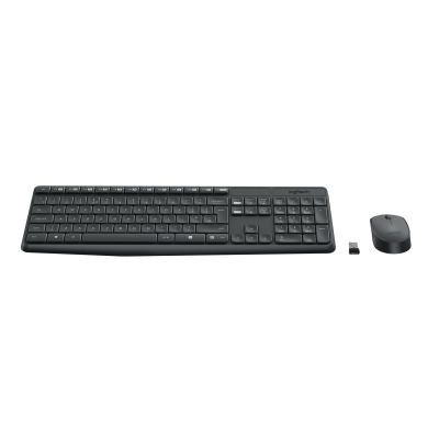 2. Zestaw klawiatura + mysz membranowa Logitech MK235 920-007931 (USB 3.0; kolor szary; optyczna)