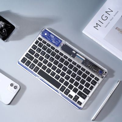 5. Klawiatura Dux Ducis Keyboard (CK Series) bezprzewodowa do laptopa / tabletu / telefonu - przezroczysta