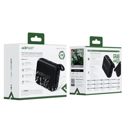 9. Mini głośnik bezprzewodowy Acefast K4 Go Bluetooth 5.4 - czarny