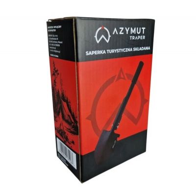8. Saperka taktyczna wielofunkcyjna AZYMUT Traper czarna +pokrowiec